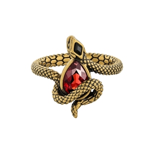 MONOLOGUE独白北纬三十度复古黄金权杖蛇石榴石戒指MRV82新年礼物