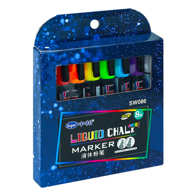 水溶性彩色液体粉笔无粉尘可擦洗