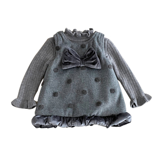 宝宝秋冬装洋气妮子背心裙女宝秋冬衣服上衣连衣裙婴儿冬季套装