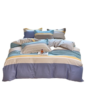 100%纯棉四件套被套床单床笠2025新款全棉床上用品学生宿舍三件套