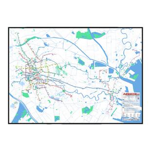 天津青岛地铁线路图2028特种纸油画布装饰画客厅交通简约【简办】