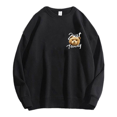 小熊潮牌圆领情侣装卫衣男