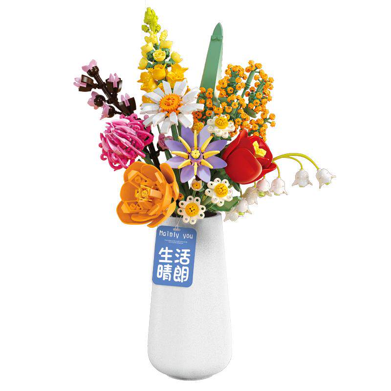 费米积木花束永生花礼物