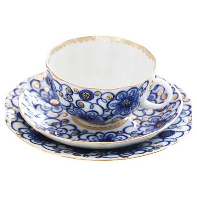 Lomonosov花簇俄罗斯皇家茶杯
