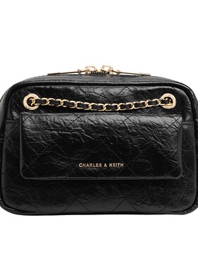 CHARLES&KEITH26春新款CK2-80671832菱格链条口袋包腋下包机车包