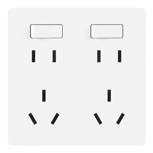 86型暗装厨房插座带开关联排十孔10孔6孔2233专用插座带独立开关