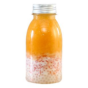 奶茶瓶杨枝甘露瓶子一次性塑料带盖透明空瓶食品级商用饮料果汁瓶