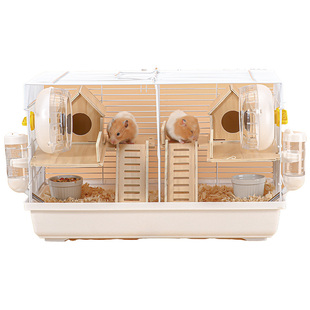 仓鼠笼子双人间分开一公一母相亲笼专用2两只共同金丝熊豪华别墅