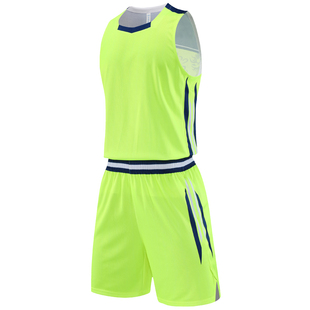 成人学生儿童篮球服套装球衣夏季背心比赛训练服定制印字8405绿色