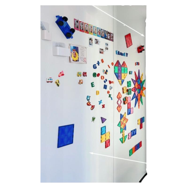 白板墙贴双层磁性小黑板墙贴积木儿童家用教学可擦画板无尘写字板磁力软白板贴磁吸绘画装饰家里过道墙面利用