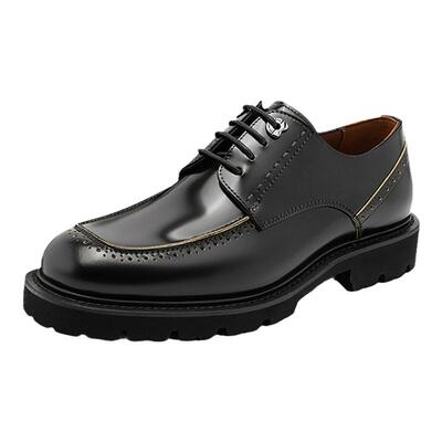 皮尔卡丹厚底休闲德比鞋