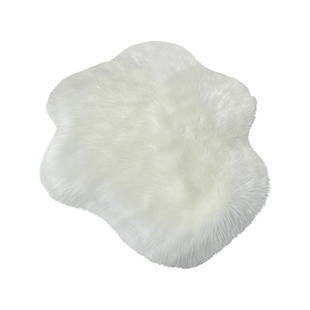 白色长毛绒云朵小地毯卧室床边毯少女心房间镜前毛毛毯不规则地垫