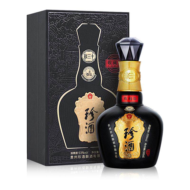 [酒厂直营]珍酒珍三十收藏版53度酱香型送礼白酒500ml老酒2023年 酒十实拍商品图