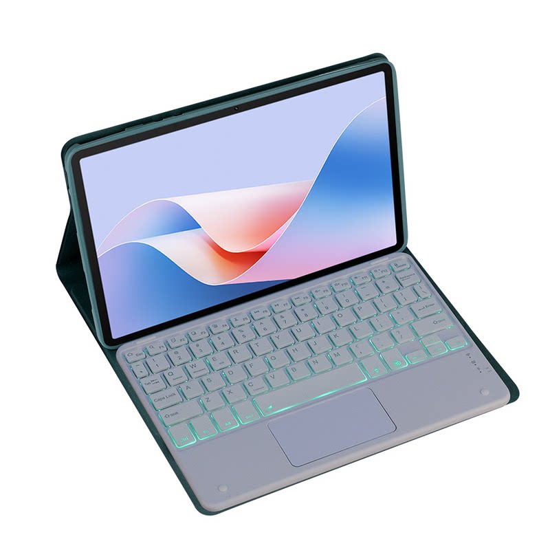 跨境亚马逊Fire HD10磁吸蓝牙键盘保护套plus圆背光键盘max11寸