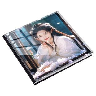 写真旅游高端水晶相册定制影楼精修入册古风艺术照婚纱照儿童照