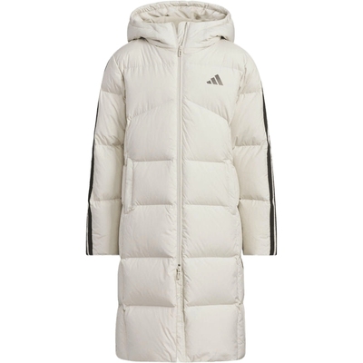 adidas阿迪达斯女大童运动休闲保暖长款连帽羽绒服外套KB5094