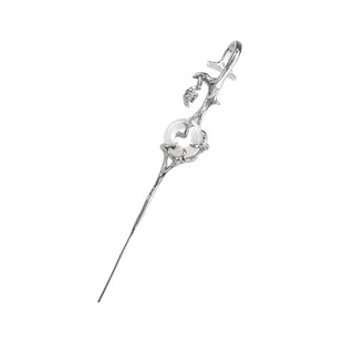 原创穿刺耳针天然玉髓小众设计高级冷淡耳环耳桥新中式耳饰