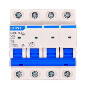 正泰断路器NXB-63 三相四线空气开关4p380v空开DZ47升级款10A-63A
