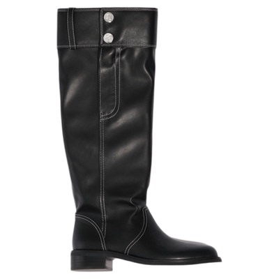 lostinecho显瘦真皮堆堆骑士靴