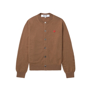 IT CDG PLAY COMME des GARCONS川久保玲情侣款圆领羊毛针织开衫