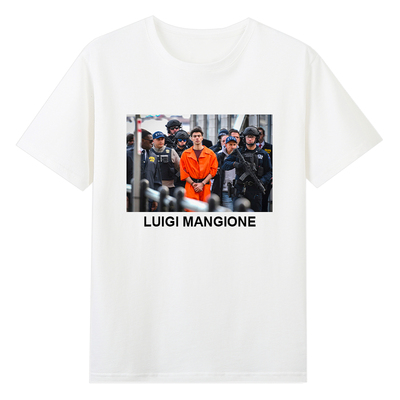 LuigiMangione橙色超人短袖T恤