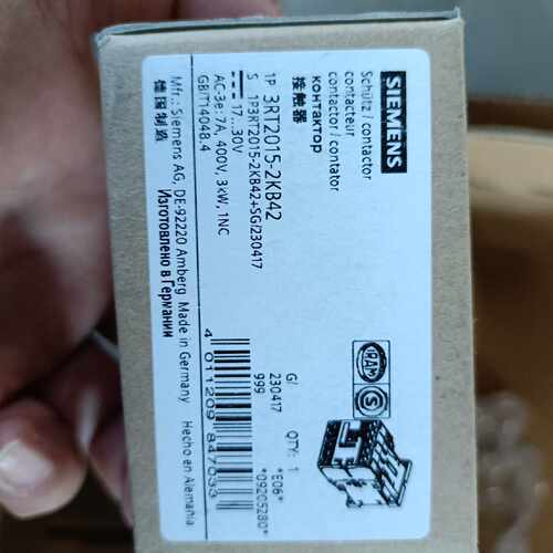 【询价】3RT2015-2KB42功率接触器3RT20152K适用