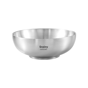 316不锈钢碗家用双层大号面碗拌饭碗食品级大碗防烫个人专用汤碗