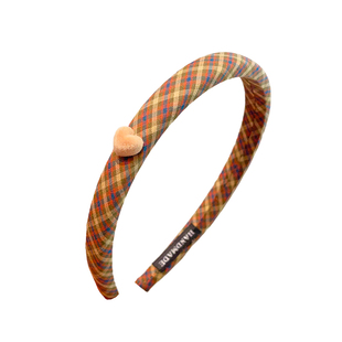 儿童发箍女童不勒头防滑女款发卡2026新款秋冬格纹爱心窄头箍宝宝