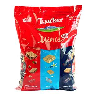 进口Loacker莱家威化夹心饼干巧克力800g独立小包装礼物80小包