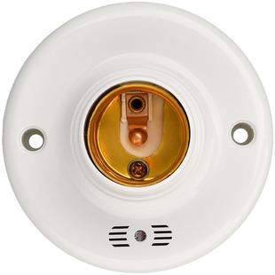 楼梯楼道E27螺口声光控开关感应灯座明装自动LED灯口声控感应灯头