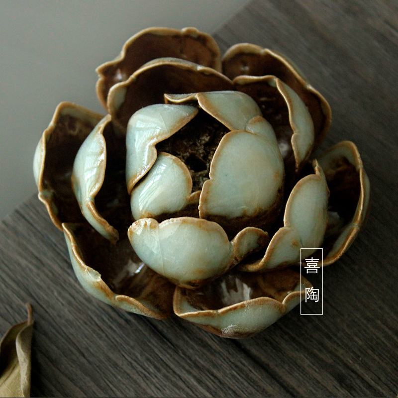 景德镇 香插 影青 镇纸 陶瓷器莲花荷花香托香座香盘青釉