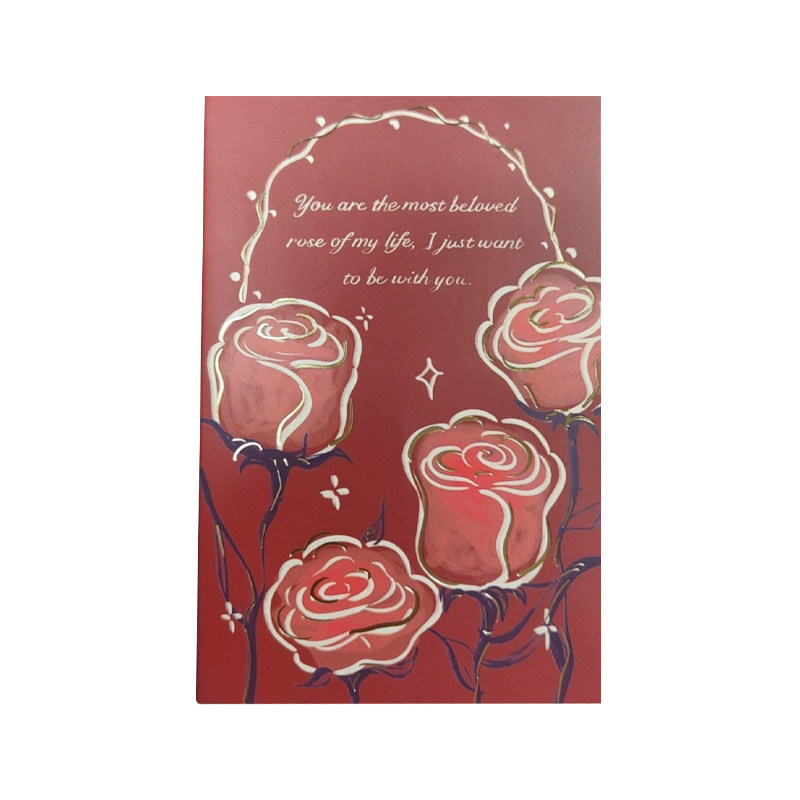 立体玫瑰贺卡ins高颜值