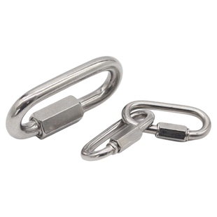 304不锈钢快速接环连接环跑道扣攀岩登山扣链条链接扣M3.5M4M5M6