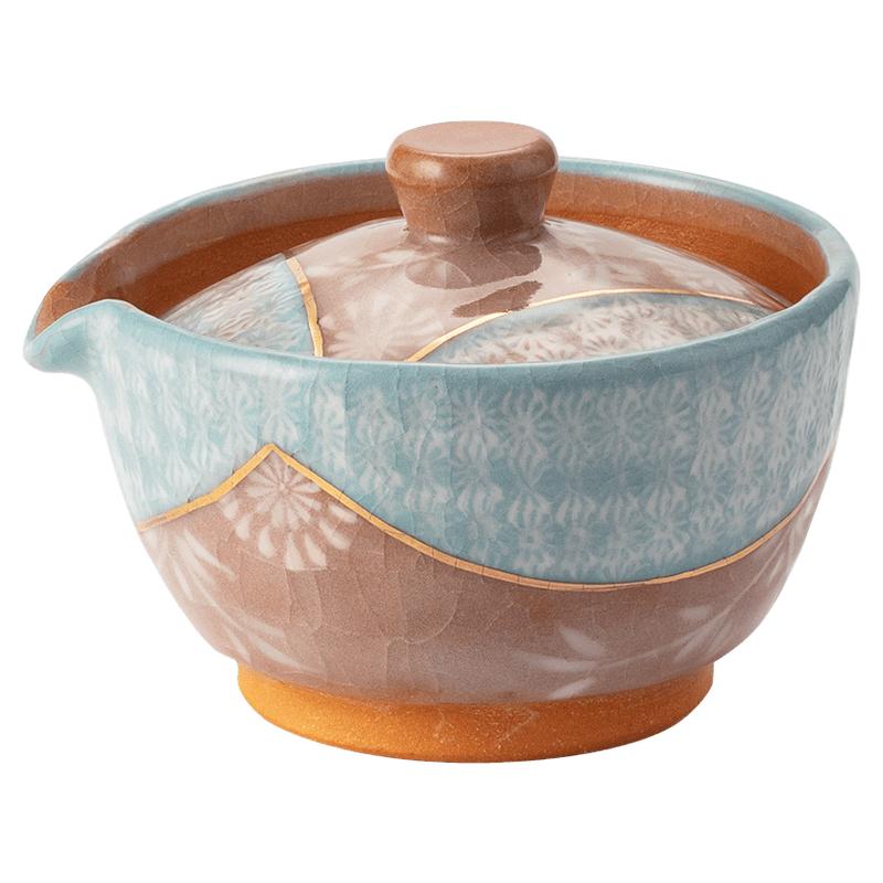 同合日本进口清水烧茶壶西川贞三郎手作高档茶具个人作家款泡茶壶