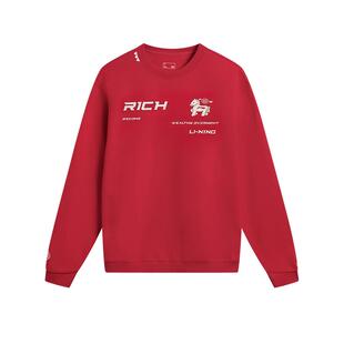 李宁马上有钱卫衣女春季2026新款情侣新年长袖马年红色运动上衣男