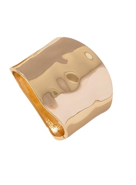 时尚欧美流行新款宽边合金手镯小众个性手环锤纹轻奢弹簧扣手镯