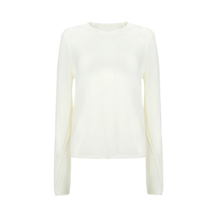 Bettychow 100%美丽奴细羊毛薄透小流苏打底衫黑色白色纯色毛衣