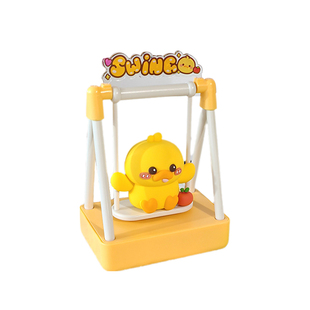 趣味秋千摆件创意可爱汽车装饰卡通摆件办公室高级感小众家居饰品