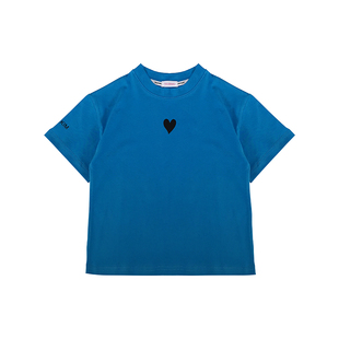 BORA波拉韩国童装2021春夏新款女童中长款T恤韩版女孩纯棉短袖潮