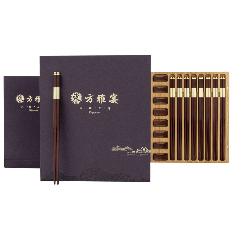万木春红木宴会筵席家用筷子定制