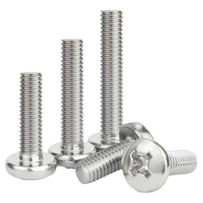 金超316不锈钢圆头螺丝半圆头盘头十字槽机牙螺丝钉 M2M3M4M5M6M8