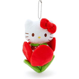 日本hellokitty正版郁金香凯蒂猫kt猫公仔玩偶毛绒包包挂件小挂饰