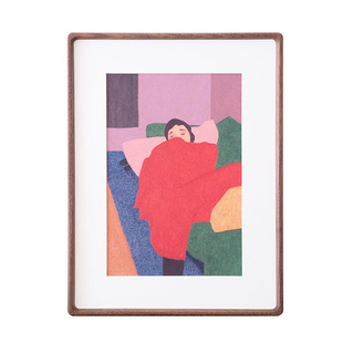 实木画框定制diy照片打印加相框高级感放大尺寸挂画客厅装裱挂墙