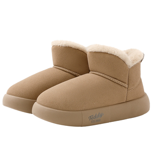 猫力厚底增高雪地靴女款2025新款冬季加绒加厚套筒圆头保暖棉鞋女