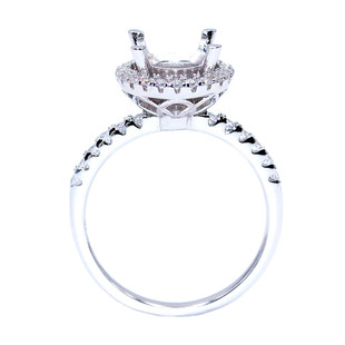 精工莫桑钻戒托925银镀18k金戒指死扣固定口空托50分1/2/3克拉