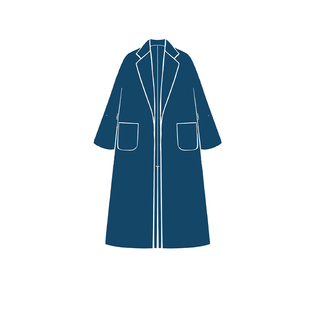 听旬踏雪冬季新品汉服女新中式双面呢外套长款国风翻领纯羊毛大衣