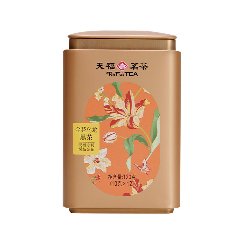 天福茗茶金花乌龙黑茶黑茶