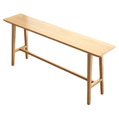 实木吧台桌椅家用原木色高脚桌长条窄桌阳台简约现代靠墙桌椅组合