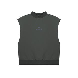 361ACME联名运动无袖背心2025夏季透气新款宽松短袖半高领纯色T恤