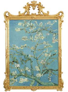 73x106亮金蓝色油画法式